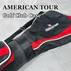 AMERICAN TOUR（アメリカンツアー）ゴルフクラブケース V080 AMERICAN TOUR ゴルフ クラブケース ブラック レッド - メルカリ