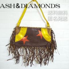 レア☆ASH&DIAMONDS☆キラキラ皮革bag☆中ヒョウ柄裏地☆新品 - メルカリ