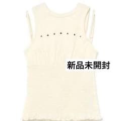 トップス Andmary Ami shirring logo tops ANDMARY】Ami shirring logo tops
