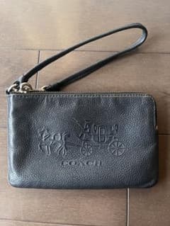 COACH 黒レザー ポーチのサムネイル