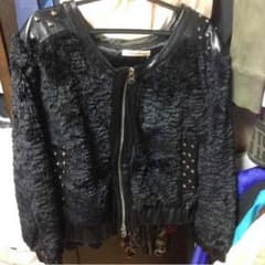 レザー調モコモコジャケット(anna kerryのサムネイル
