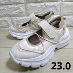 夏始☆メリージェーンスニーカーサンダル/厚底スニーカー/ベージュ/23.0cmのサムネイル