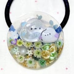 レジンシマエナガヘアゴム - メルカリ