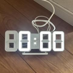 ikea デジタル置時計 LED表示 ホワイトのサムネイル