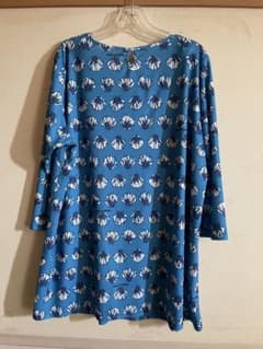 マカナナキャシー チュニック  ブルー シェル柄　長袖サイズ2のサムネイル