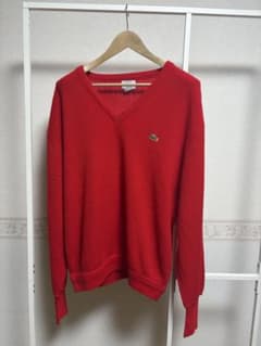 IZOD Lacoste レッド Vネックセーターのサムネイル