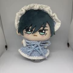 ぬいぐるみ服　ぬい服　かぎ針編み　水色　ちびぐるみ　ヘッドドレス　ワンピースのサムネイル