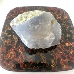 国産鉱物】青瑪瑙 青森産 ブルーアゲート 【秘宝】 鉱石 津軽錦石