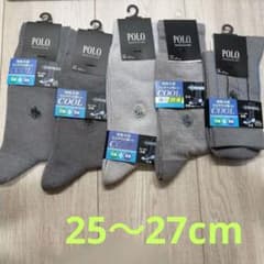 よ*う様 POLO 接触冷感ソックス 25-27cm グレー系のサムネイル