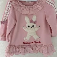 シャーリーテンプル❤️ワンピ❤️パンパンチュチュ❤️メゾピアノ❤️いちご❤️うさぎ❤️キティ シャーリーテンプル♡うさぎピンクワンピース♡長袖♡80センチ♡美品