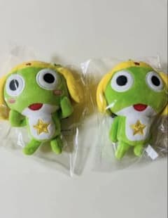 신품 케로로 군조 무뉴구루미 마스코트 홋페규~ 케로로 2개 세트