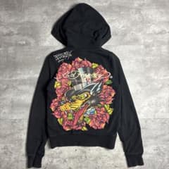 00s Ed Hardy ジップパーカー y2k レディース black - メルカリ