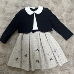 プティマイン ジャケット付き刺繍レースワンピースのサムネイル