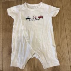 ベビー ロンパース 緊急車両 刺繍 ホワイトのサムネイル
