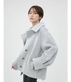 FRAY I.D モヘアシャギーハーフコート ライトブルー - メルカリ