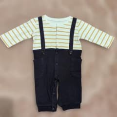 branshes カバーオール サロペット風 ボーダー　70