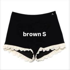 andmary Velour mini pants brown Sのサムネイル