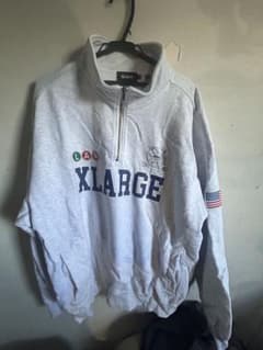 XLARGE ハーフジップ スウェット グレーのサムネイル