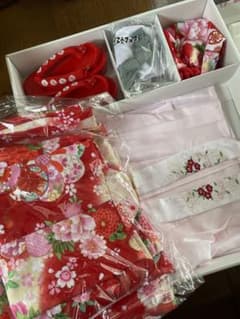花ひめ すぐに着られるフルセット！七五三  3歳女の子用の着物被布セットのサムネイル