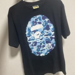 A BATHING APE Tシャツ ブラック ブルーカモのサムネイル