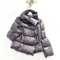 MaxMara*マックスマーラ ショートダウンコート ジャケット 光沢 紫 42