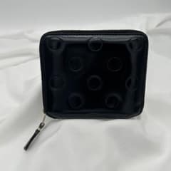 COMME des GARCONS ラウンド二つ折り財布 ポルカドット ブラック