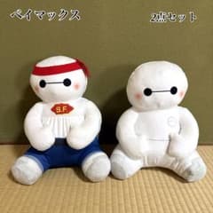 【新品】 Disney ベイマックス こてっとぺったん BIGぬいぐるみ 2点