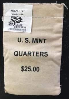 米国◇◇2003-D ワシントン (MO) クォーター硬貨100枚バッグ