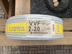 協和電線VVFケーブル2.0mm2芯100 m未使用 - メルカリ
