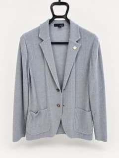 LARDINI コットン ニットジャケット S ブルーのサムネイル