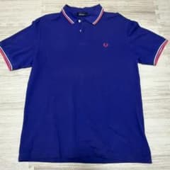 FRED PERRY ポロシャツ ブルー L