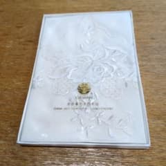 GEJIAN シルク ハンカチ 刺繍 ホワイトのサムネイル