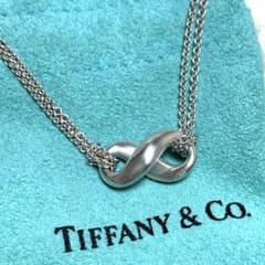 極美品】ティファニーインフィニティダブルチェーンネックレスシルバー925