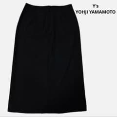 美品✨️Y's ヨウジヤマモト ウール混 タイト ロングスカート ブラック