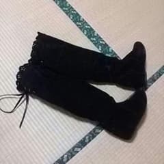 黒のロングブーツのサムネイル