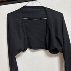 ♡専用♡ブラックリブ編み長袖カーディガン 黒&白のサムネイル