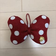 ディズニー 蝶結びヘアバンド 赤白水玉のサムネイル