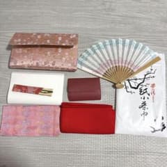 超美品】茶道具セット 裏千家 懐紙入れ 扇子 袱紗 楊枝入れ 8点セット