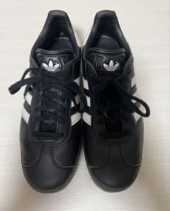 adidas GAZELLE ブラック ホワイト スニーカーのサムネイル