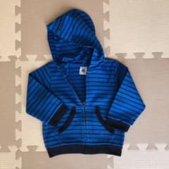 petit bateau　プチバトー　フード付きパーカー　74cmのサムネイル