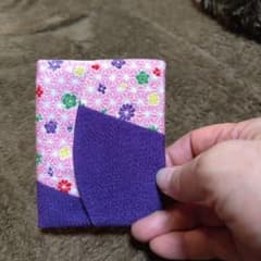 ちりめん花柄　ポケットティッシュカバー　着物　和装のサムネイル