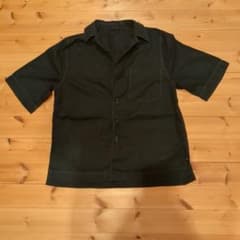 AURALEE オーラリー ブラック 半袖 オープンカラーシャツ 1 - メルカリ