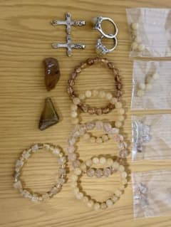 天然石ルチル盛モリセット内径１６(ご入金確認あと即日発送可能)のサムネイル