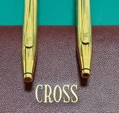 ヴィンテージ】CROSS18金張ボールペン＆シャープペンシルセット ケース