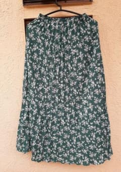 ロングシフォンスカート【小柄な花柄】【size F】のサムネイル
