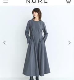 norc ワンピース　ウォシャブルタックフレアワンピースサイズ1　n.o.r.c N.O.R.C｜【CLEAN MOTION】ウォシャブルタックフレアワンピース