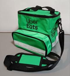 【未使用】ウーバーイーツのバッグ型ミニポーチ 緑 宝島社 付録 2WAYのサムネイル