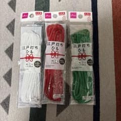 DAISO 江戸打ちひも 3m 3色セット白赤緑のサムネイル