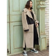 EMODA ムートン　リバーシブルロングコートのサムネイル