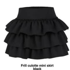 ANDWANG Frill culotte mini skirt black S - メルカリ